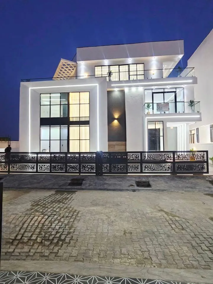 Modern white house with pool - luxury real estate by Chiboy Homes